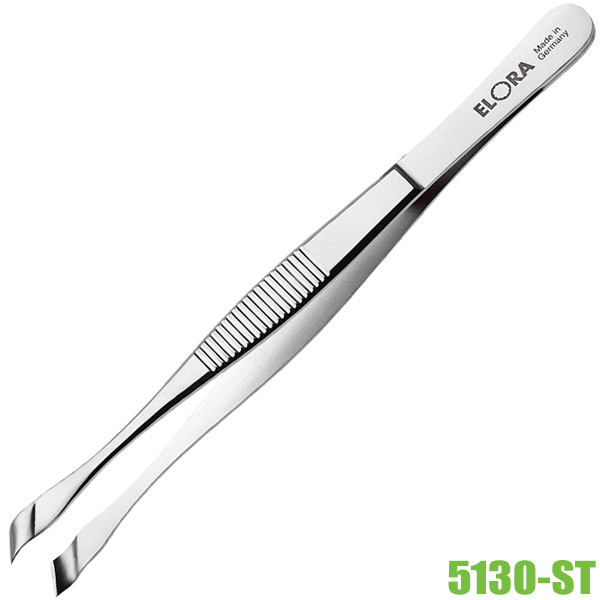 Nhíp gắp linh kiện ELORA 5130-ST, mũi tròn vát xéo Ø5mm