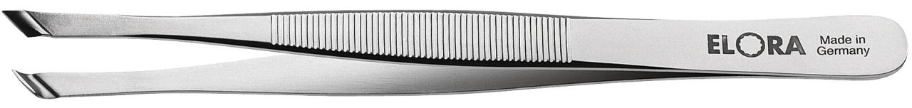 5190-ST nhíp mũi vát xéo qua phải khoét lõm Ø1.5mm gắp linh kiện