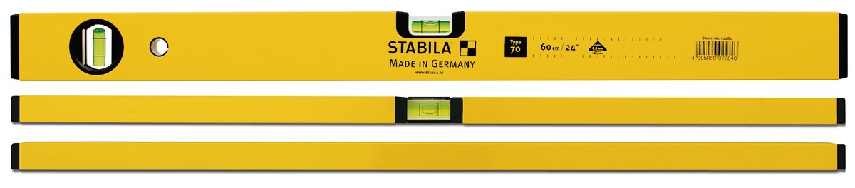70- Nivo cân bằng 2 bọt thủy, độ chính xác 0.029 độ. Stabila Germany