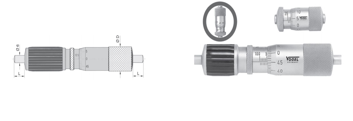 2307 Panme cơ đo trong 25-775mm, hàng chính hãng Vogel sản xuất tại Đức