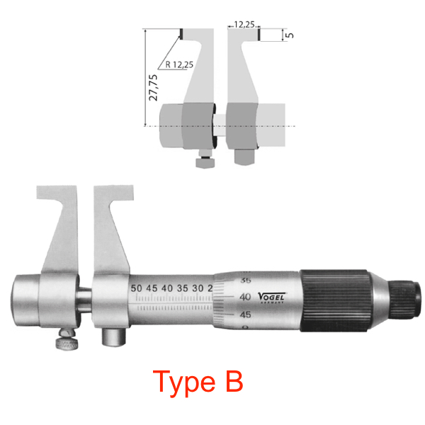 Panme cơ khí đo trong 23161x Type B - Vogel Germany