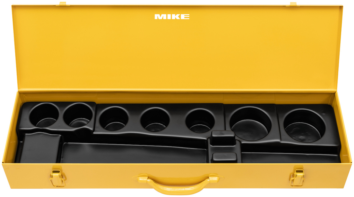 Vali xách tay bằng sắt, sơn tĩnh điện chống bám bần. Dùng cho tiện ren cầm tay REMS eva - Made in Germany.