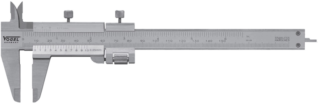 Thước cặp cơ 130mm, ngàm 40x16.5mm, VOGEL 201063