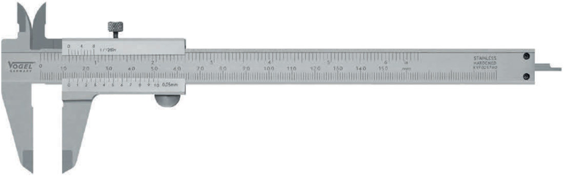Thước cặp cơ 150mm, ngàm 40x16mm, VOGEL 201030-2