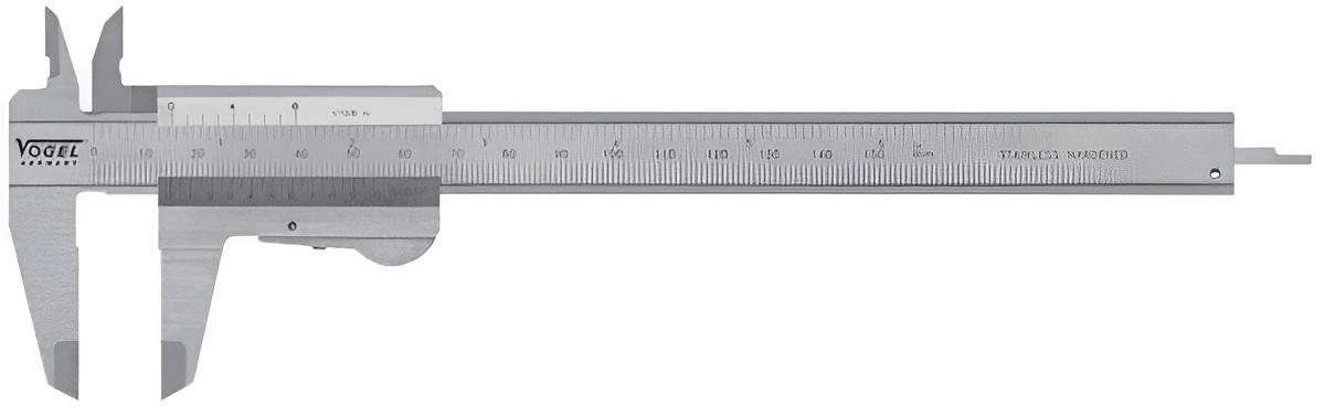 Thước cặp cơ 201022 150mm, khóa bằng nẫy, chuôi đo sâu tròn.