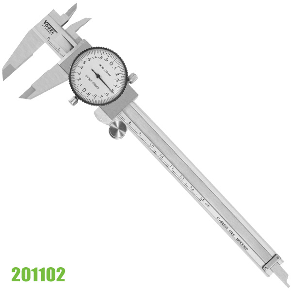 Thước cặp đồng hồ 2011-T, mặt đồ hồ màu trắng, cấp bảo vệ IP40