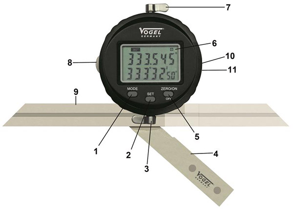 Thước đo góc vạn năng 320100, bằng điện tử, kết nối USB