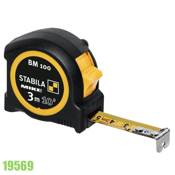 Thước kéo 3m STABILA 19569, có thang đo hệ inch, dòng BM 100