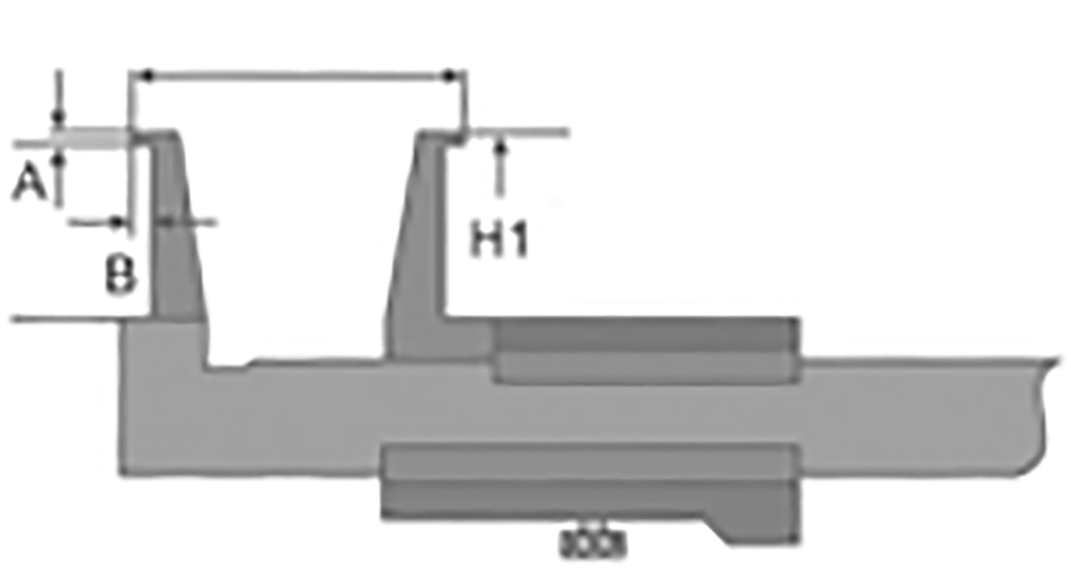 Thước kẹp cơ khí 2010-xx, ngàm trên đo rãnh trong từ 10-300mm