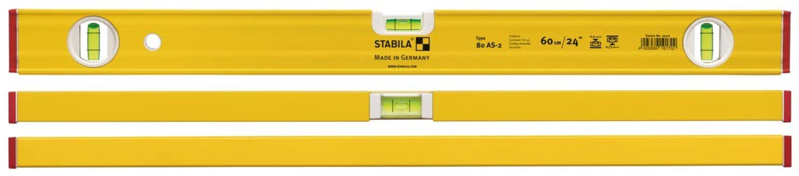 80 AS-2 Thước thủy 60-200 cm, 3 bọt thủy, 1917-Stabila