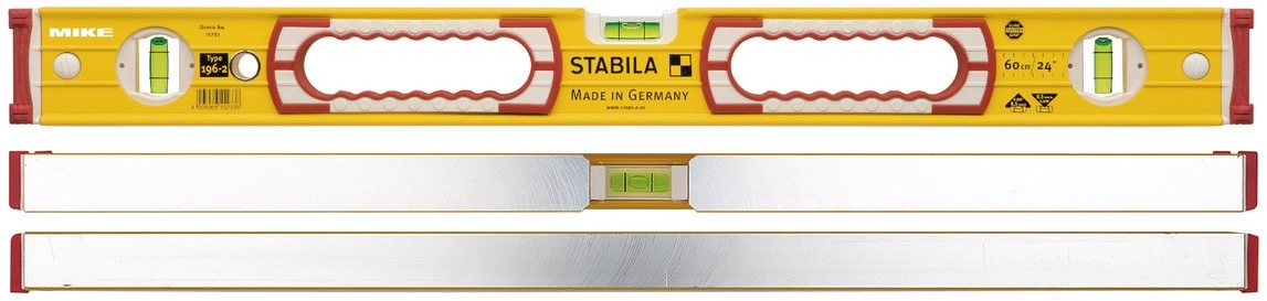 Thước thủy nhôm có tay cầm, đúc cường lực 196-2 Stabila