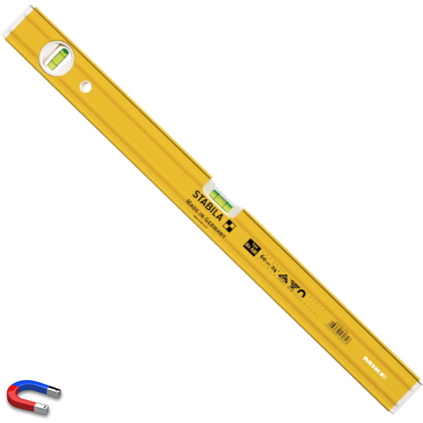 Thước thủy Stabila 80AM, có từ tính 40-200cm, 2 bọt thủy