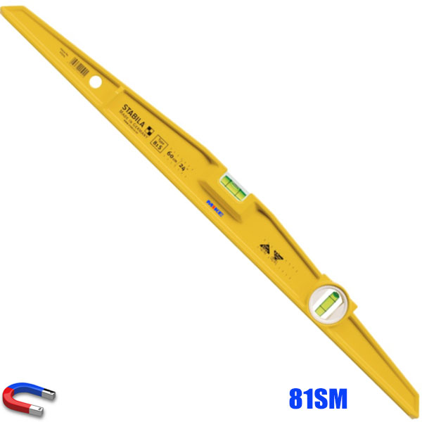 Thước thủy nhôm đúc chữ I nguyên khối STABILA 81 SM, 2 bọt thủy