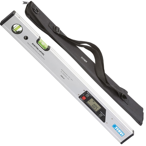 Thước thủy điện tử 600mm FERVI 0112, độ chính xác 0 ~ 90° x 4