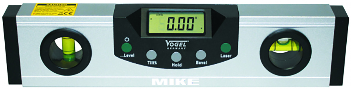 Thước thuỷ điện tử 2 bọt thuỷ Vogel Germany 712010, có laser