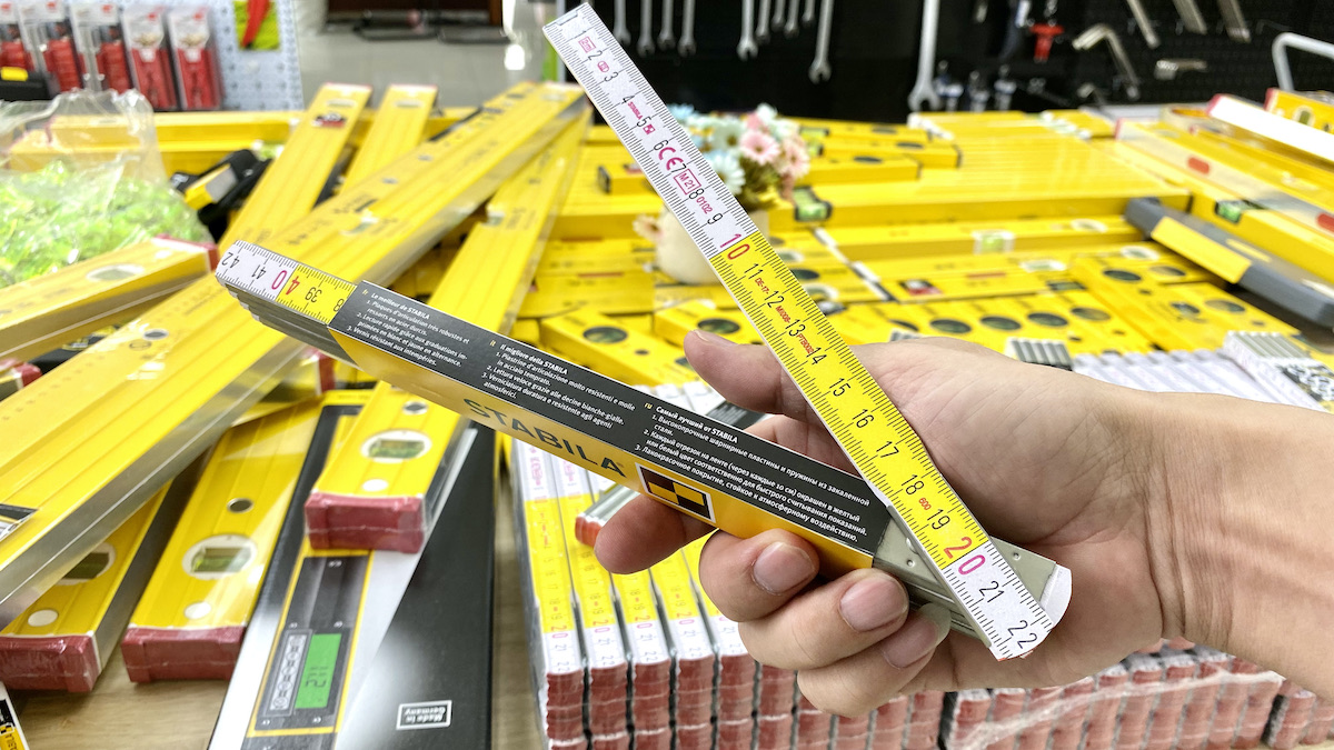 Thước gỗ 2m bằng gỗ sồi cao cấ[ STABILA Germany