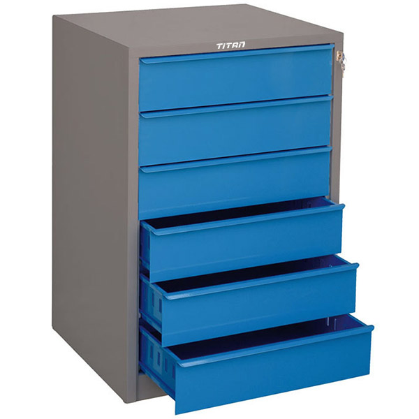 Tủ đồ nghề FERVI C600 6 ngăn kéo trượt bạc đạn thân sắt sơn tĩnh điện