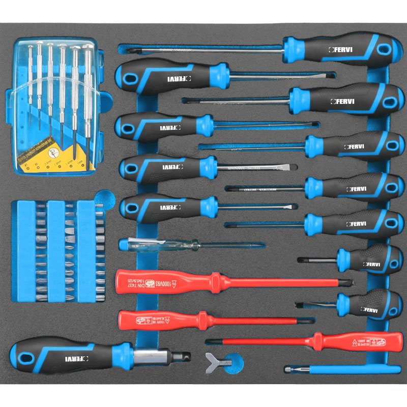 Module các loại tua vít, đầu vít cho tủ dụng cụ FERVI C960C