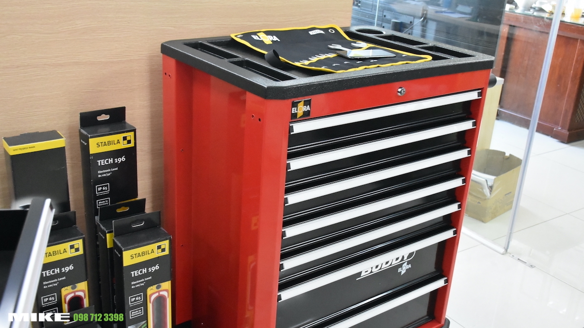 tủ đồ nghề 7 ngăn Buddy đỏ của ELORA