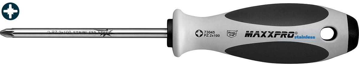 73040 Tua vít inox mũi hoa thị PZ1-PZ3, chuẩn ISO 8764 WITTE hàng Đức