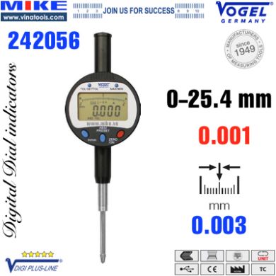 Đồng hồ so điện tử Vogel Germany 0-25.4mm