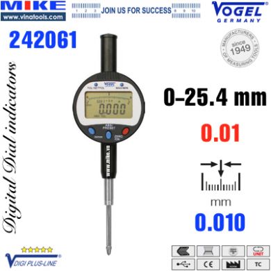 Đồng hồ so điện tử Vogel Germany 0-25.4mm - Germany