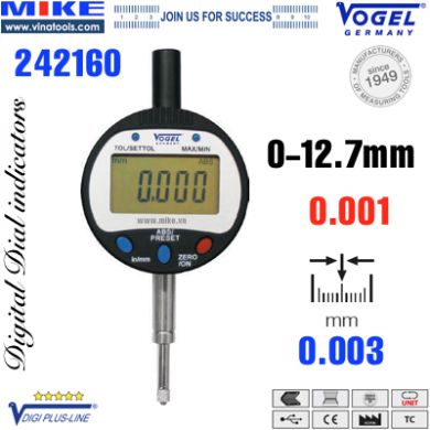 Đồng hồ so điện tử Vogel Germany 0-12.7mm - Nhật Bản