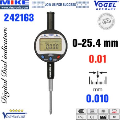 Đồng hồ so điện tử Vogel Germany 0-25.4mm - 242163 - Nhật Bản