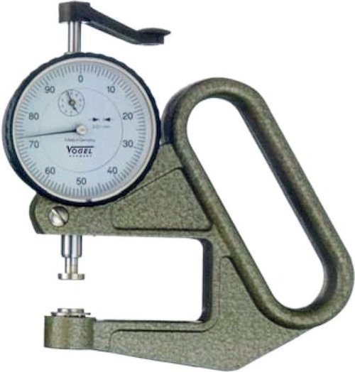 Đồng hồ đo độ dày vật liệu 0-10 mm, độ chính xác 0.01mm, đầu đo phẳng