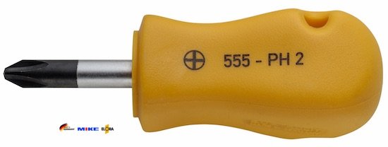 Tô vít 4 cạnh siêu ngắn 25mm - ELORA 555-PH Series. Made in Germany.