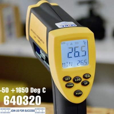 Máy đo nhiệt độ từ xa - 50 + 1650 độ C, nguyên lý bức xạ hồng ngoại.