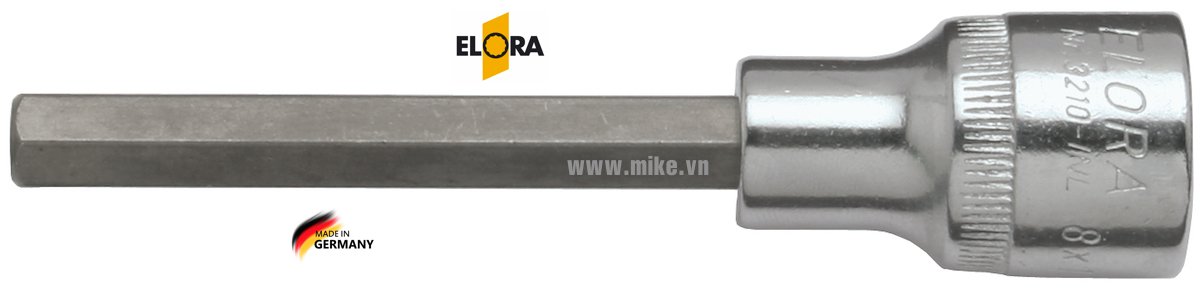 Tuýp lục giác hệ mét ELORA 3210-INL, vuông 1/2 inch. từ 5 đến 19mm, loại dài
