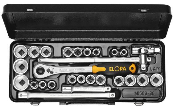 Bộ tuýp đa năng 10-32mm ELORA 770-OKLAMU, 1/2 inch, 12 pts, hệ mét và inch