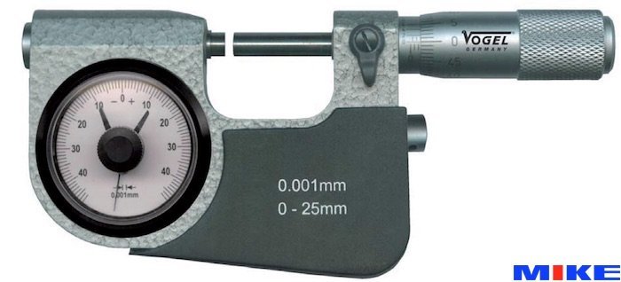 Panme đồng hồ 0-25 mm, ±0.04mm. Indicator Snap Micrometer, Vogel-Germany.