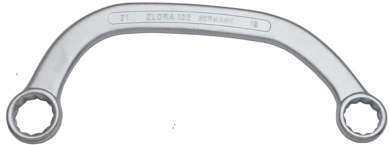 Cờ lê bán nguyệt hai đầu vòng hệ mét ELORA 122-Series, Obstruction Ring Spanner.