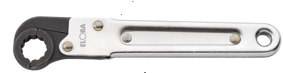 Cờ lê mở tự động 27mm ELORA 117-27, Ring Ratchet- Spanner, Hinged. Made in Germany.