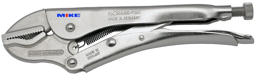 Kềm chết 250mm, ngàm hình lăng trụ. Prism Grip Plier 500P-250. ELORA Germany.