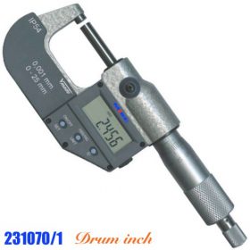 Panme điện tử 0-25 mm, IP54, drum inch
