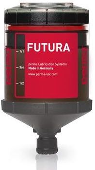 Perma FUTURA is used for single-point lubrication of roller- and sliding bearings, chains, open gears, guide-ways, and other components.